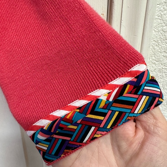 Koos of Course Silk & Cotton Cardigan Mixed Media Art to Wear Flamboyant Medium - Picture 7 of 16